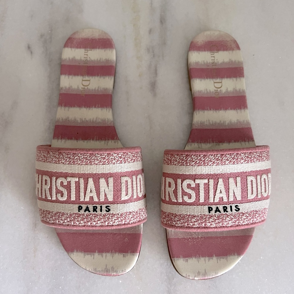 Christian Dior Dway Slides Pink size 38
